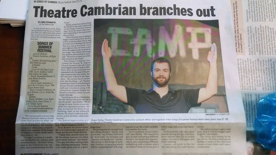 Newspaper article featuring Shawn Bailey community event coverage