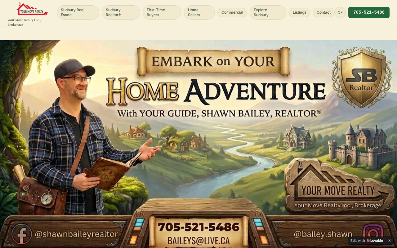 yourmovesudbury.com homepage screenshot
